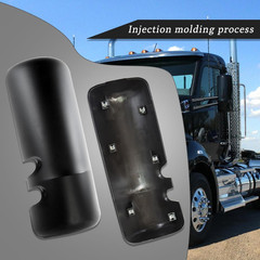 Black Door Mirror Covers Fit Kenworth T680 T880 W990 Replacement Passenger Side