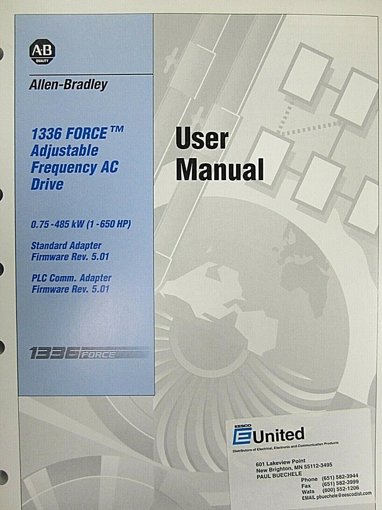 AB 1336 Force Adjustable Frequency AC Drive User Manual 74002-113-01(02)