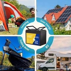 12V 100Ah LiFePO4 Lithium Battery BMS Deep Cycle for RV Marine Solar Off-grid