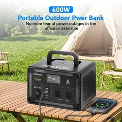Power Station Portable 600W 519Wh Generator RV Camping Backup Battery Solar