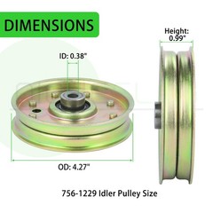NICHEFLAG 2 Pack 756-1229 Idler Pulley Replaces 756-3005 A14 2×756-1229