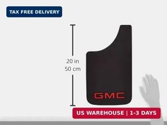 Plasticolor 000545R01 GMC Logo Easy Fit Mud Guard -19 x 11 inch -Set of 2