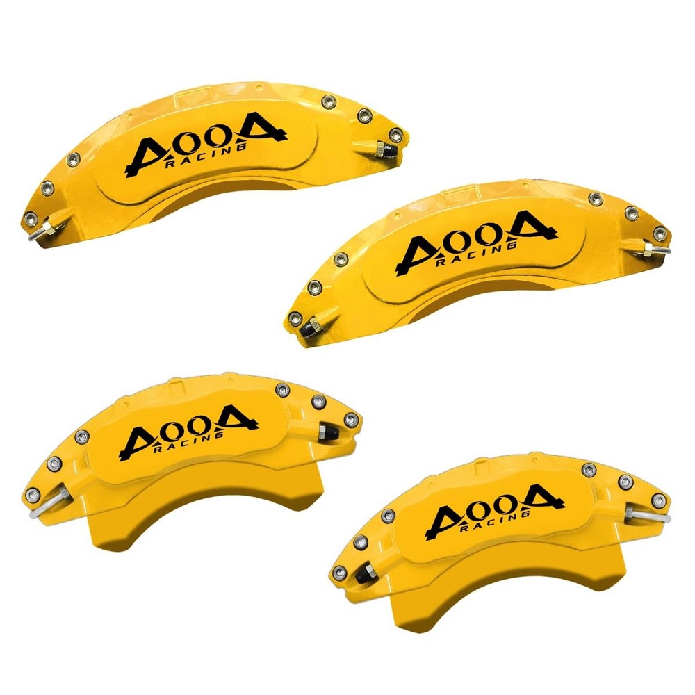 Yellow Black Logo Aluminum Brake Caliper Covers 2008-2017 Audi A5 Front Rear Kit