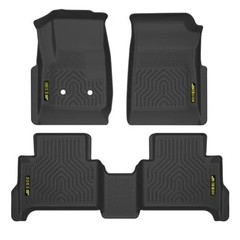 PIT66 Floor Mats Cargo Liners Compatible with Chevy Colorado GMC Canyon Crew Cab