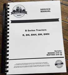 Service Manual fits John Deere B Tractors Repair Shop BN BW BNH BWH SM2004 422p