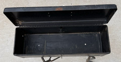 Vintage John Deere Tractor Black Metal Tool Box w/ Tray – Circa 1956-68