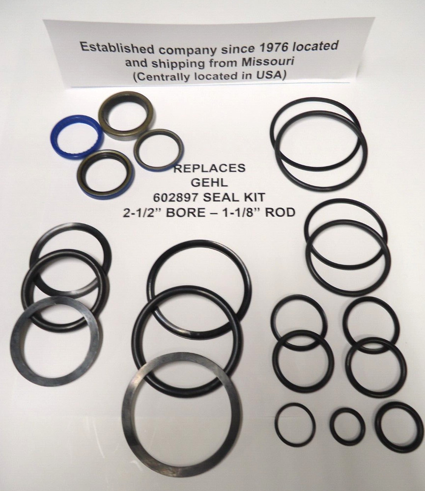 REPLACES GEHL 602897 SEAL KIT – 2-1/2″ BORE WITH 1-1/8″ ROD