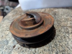 Allis Chalmers B C Tractor crank shaft pulley COMPLETE