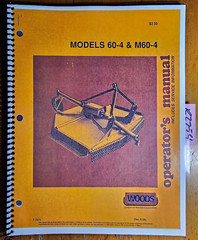 Woods 60-4 M60-4 Rotary Cutter Mower Owner Operator & Parts Manual F-7570 6/88