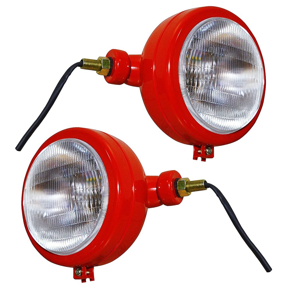 David Brown 700 800 900 1200 Apsmotiv Red Headlights set Assemblies 12v Bulbs