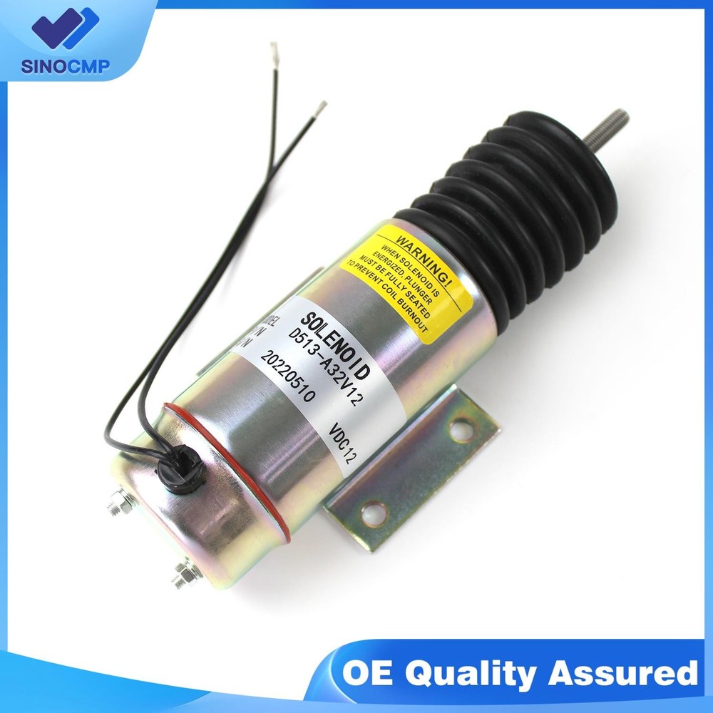 Fuel Shut Off Solenoid 12V with 2 Wire D513-A32V12 2001-12E2U1 fits for Throttle