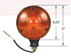 Amber Safety WARNING LIGHT 1 PAIR 12V 12 Volt for Tractor PLASTIC BODY & LENS