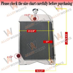 Aluminum Radiator 3 Row Fit Ford New Holland Tractor 9N,2N,8N 8N8005 86551430
