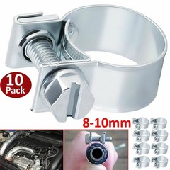 NEW 10 Pcs 1/4″ 5/16″ 3/8″ Fuel Injection Gas Line Hose Clamps Clip Pipe Clamp