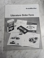 ARVIN MERITOR LITERATURE ORDER FORM SALES BROCHURE CATALOG ~SERVICE MANUAL LIST