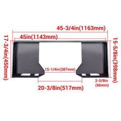 1/2″ HD Skid Steer Quick Tach Attachment Mount Plate & Conversion Adapter Latch