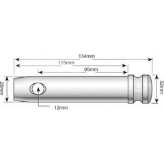 S.5033 Lower Link Pin – Standard (Fits CAT. 2) Fits Lely