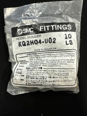Lot of 10 SMC KQ2H04-U02 Male Straight Connector 4mm Tube 1/4″ Uni NPT New
