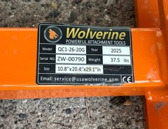 Wolverine QC1-26-20G Quick Coupler Adapter Hitch for tractors