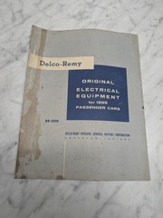 DELCO-REMY DR-5210 ORIGINAL ELECTRICAL EQUIPMENT PASSENGER CARS 1959 REFERENCE
