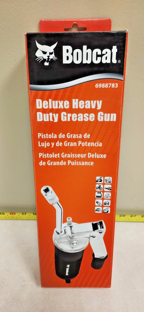 NEW BOBCAT HEAVY DUTY GREASE GUN P/N: 6988783 – Genuine OEM Bobcat Brand NIB