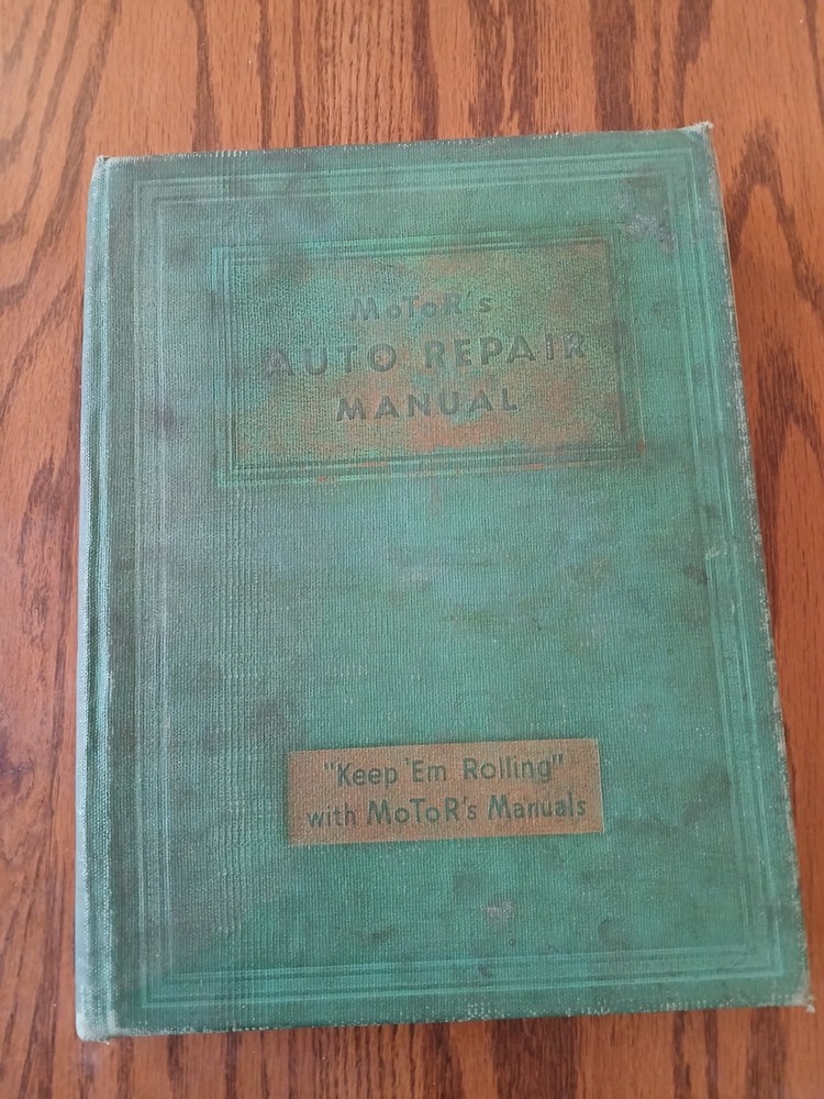 MoTor’s Auto Repair Manual Green 7th Edition 5th Printing HC 1935-1944 Vintage