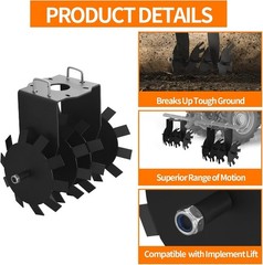 Disc Harrow 2 Pack, Heavy Duty Cut Disc Plow, ATV/UTV Disc Harrow Plow Scraper