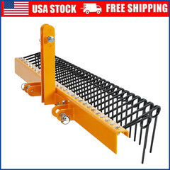 72 inch 3 Point Pine Straw Rake Rake Attachment for Cat-0 & Cat-1 Tractor Steel