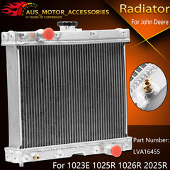 4 Row Aluminum Radiator For John Deere Tractor 1023E 1025R 1026R 2025R LVA16455