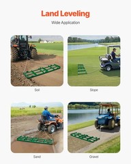 VEVOR Drag Harrow 6 ft Heavy Duty Tow Behind Drag Harrow Driveway Grader Rake