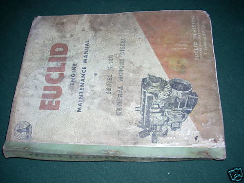 EUCLID 6-110 DIESEL ENGINE GM REPAIR SERVICE MANUAL