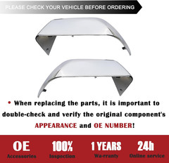 1 Pair Tow Mirror Chrome Cover Cap | for 2017-2024 Ford Super Duty F250 F350 F45