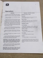 John Deere 509,609,709 Rotary Cutters Operators Manual, OM-W21329