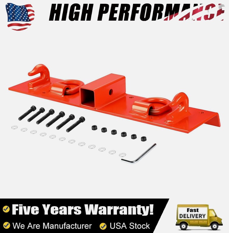 Heavy Duty w/2″ Receiver Tractor Grab Hooks Bolt On Compact Tractor Bucket Hooks