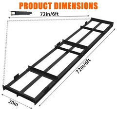 6Ft Heavy Duty Tow Behind Drag Harrow w/6ft Chain Driveway Grader Landscape Rake