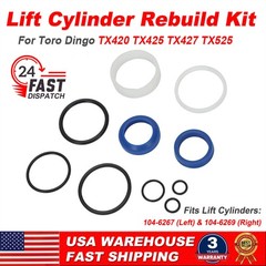 Fix Hydraulic Leak Seal Kit 104-6267 for Toro Dingo TX420 TX425 Lift Cylinder