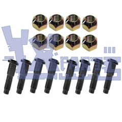 8X Lug Nut & Stud Kit for Bobcat S220 S250 S300 S550 S570 S590 553 641 773 883