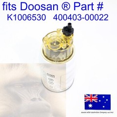 fits DOOSAN Fuel Filter and Bowl DX140LC DX14LCR DX160LC DX180LC DX225LC DX225LC