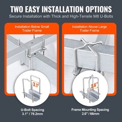 2PCS Adjustable Boat Trailer Guide Poles Rustproof Galvanized Steel with PVC