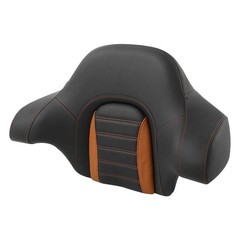 Wrap Around Passenger Backrest Pad Touring Electra Glide 2014-2023 Black Orange