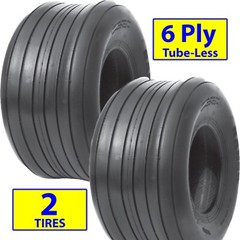 2) 15×6.00-6 Hay Tedder Farm Implement AG TIRE RIB 6ply T-L 710 lb wt capacity