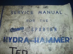 OTTAWA SPARTAN HYDRA-HAMMER PARTS MAINTENANCE OPERATORS SERVICE SHOP MANUAL