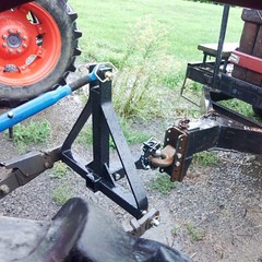 3 Point 2″ Receiver Trailer Hitch Category 1 Tractor Tow Drawbar Adapter Upgrade
