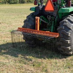 Titan Attachments 3 Point 5 FT Pine Straw Needle Rake, Category 1 Tractors