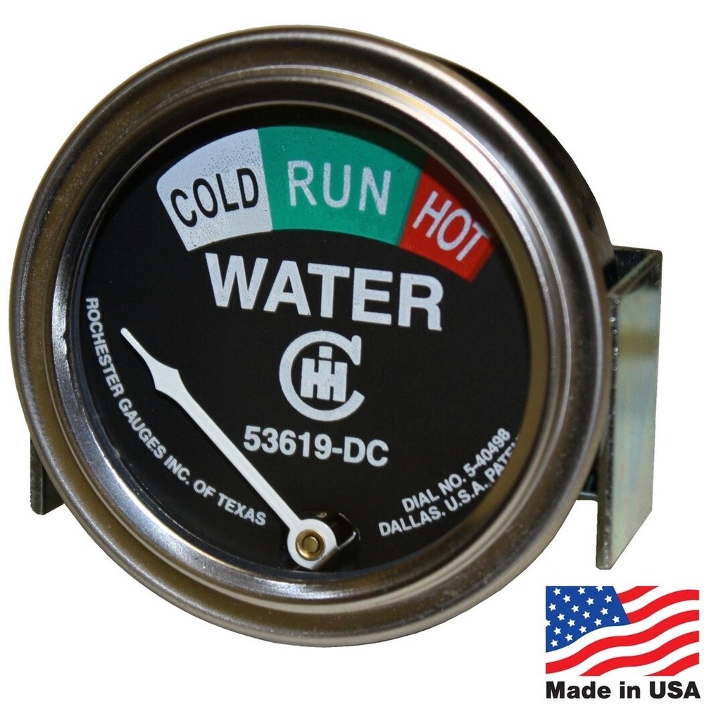 IH INTERNATIONAL Super A Water Temp Gauge 19-1/4″ line USA Made 53619DC