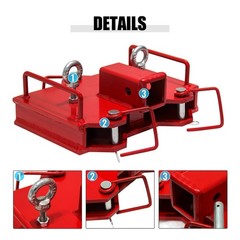2″ Trailer Hitch Receiver Dual Pallet Fork Forklift Towing Adapter Attachment