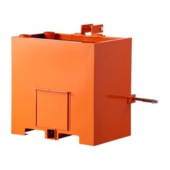 Ballast Box 3 Point Category 1 Tractor 5ft³ Capacity 800lbs Counterweight Orange