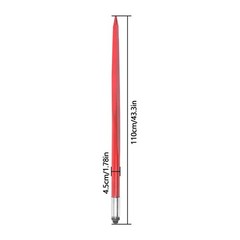 Hay Bale Spear 43″ 3000 lbs Capacity 2 Pack Spike Fork Fits For Tractors Loaders