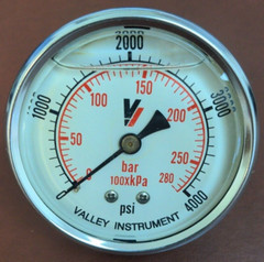 Valley Industries 2240GXB4000 40 Series Industrial Gauge 0-4,000 PSI