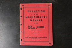 Hercules Motors JX4 JX4-ER Four Cylinder Engine Operation Manual 1956 OEM